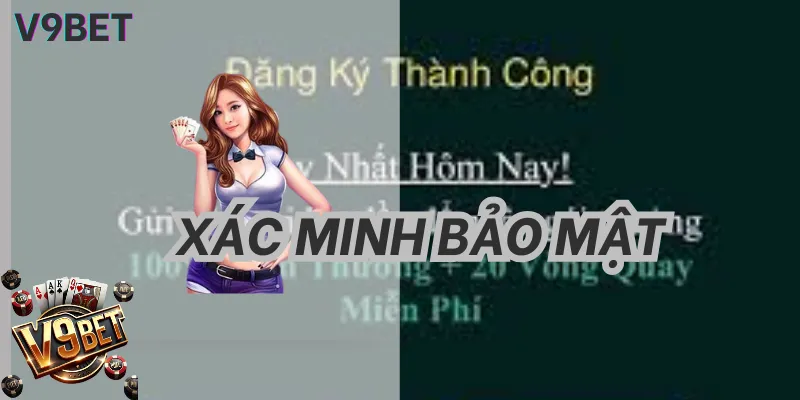Hình minh họa xác minh bảo mật tài khoản V9BET