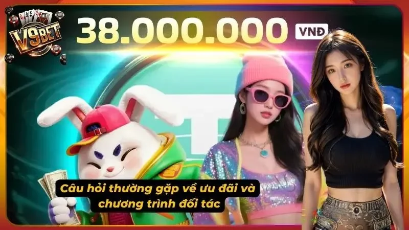 Hình minh họa phần FAQ V9BET về khuyến mãi và điều kiện ưu đãi